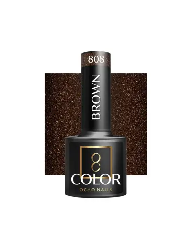 OCHO NAILS Verniz híbrido marrom 808 - 5 g
