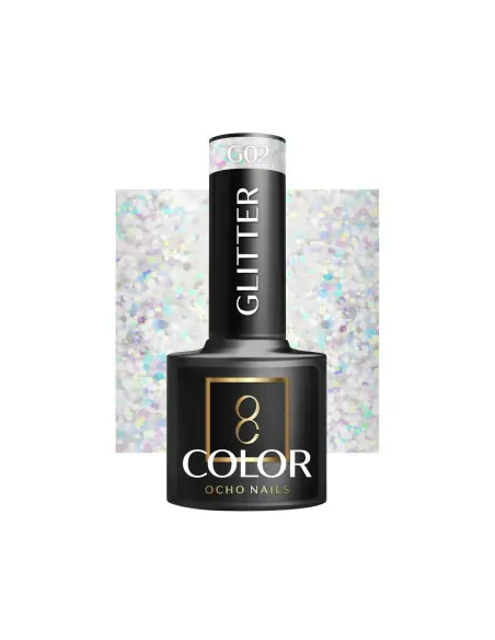 OCHO NAILS Glitter Gel Polish G02 -5 gr