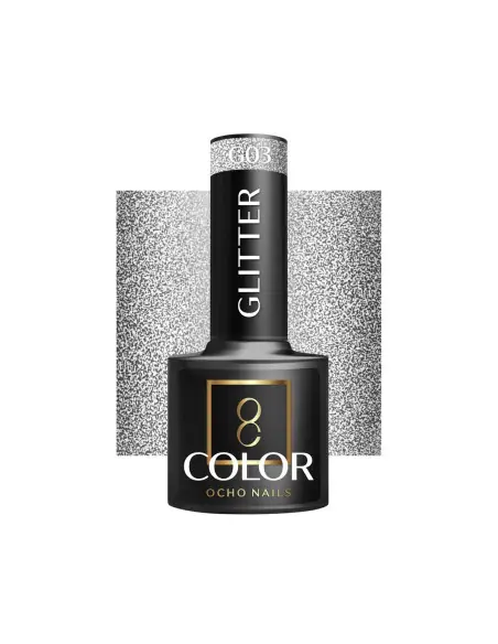 OCHO NAILS Lakier hybrydowy glitter G03 -5 g 