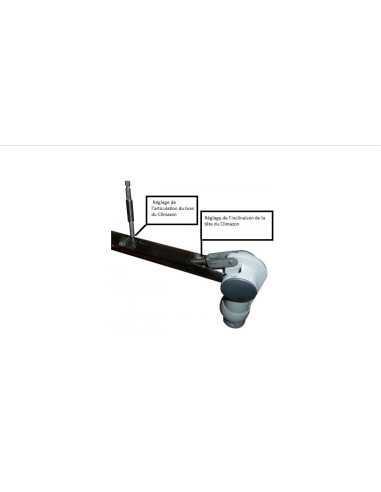 Climazon infrarouge rotatif sur bras 1300w gris argenté 