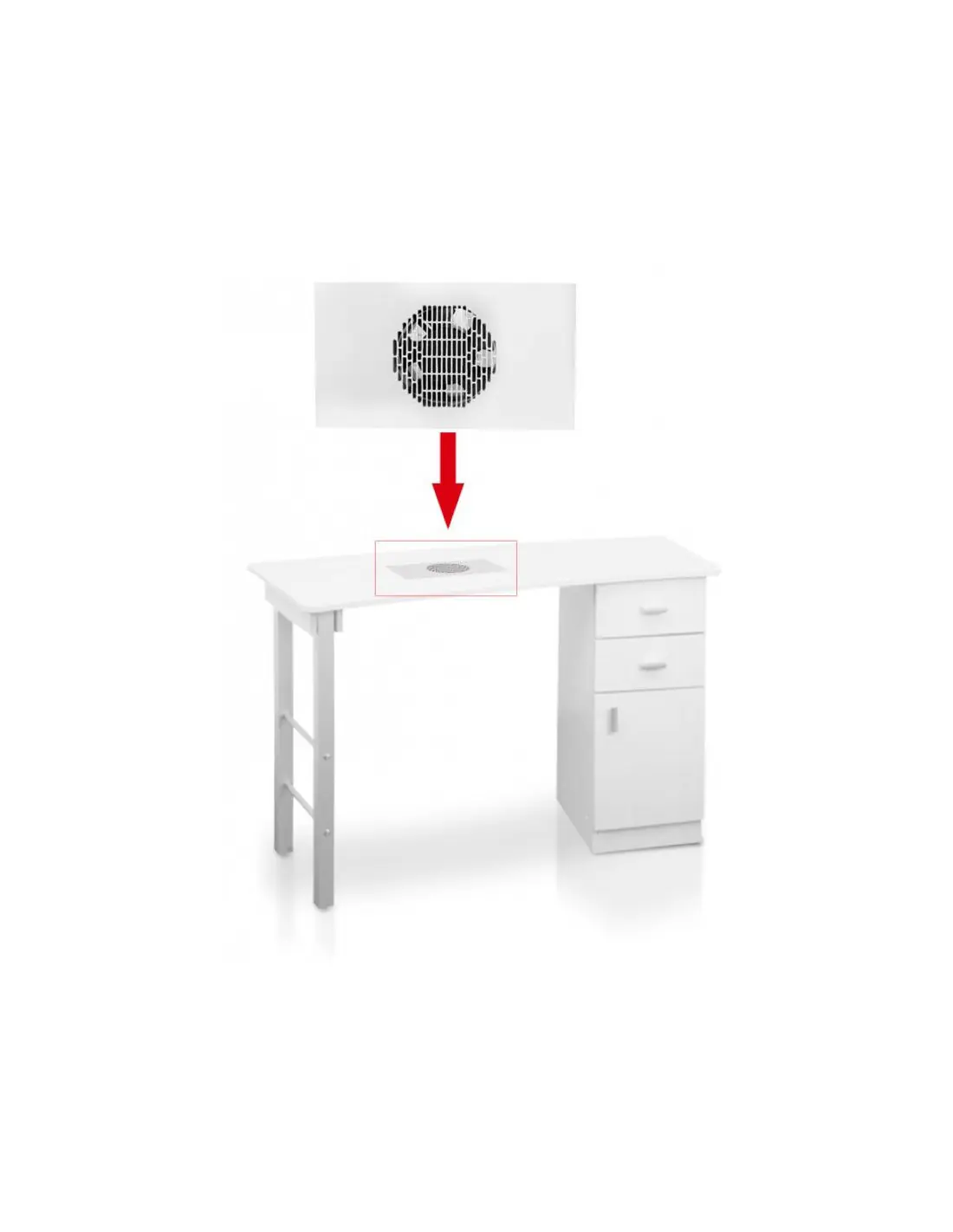Absorbeur de poussière intégré, blanc 