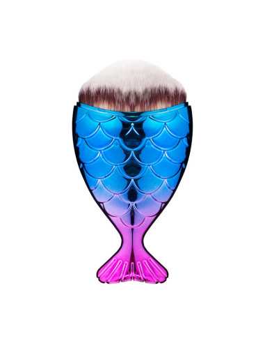 Pincel para polvilhar pó de peixe azul-púrpura