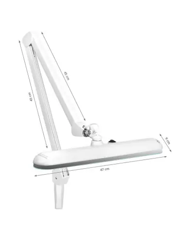 Lampe d'atelier LED Elegante 801-s avec étau standard blanc