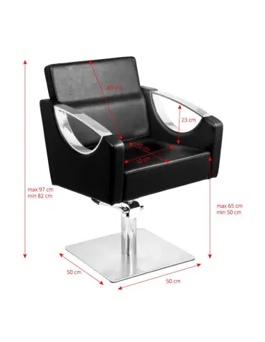 Sillón de peluquería talin negro 