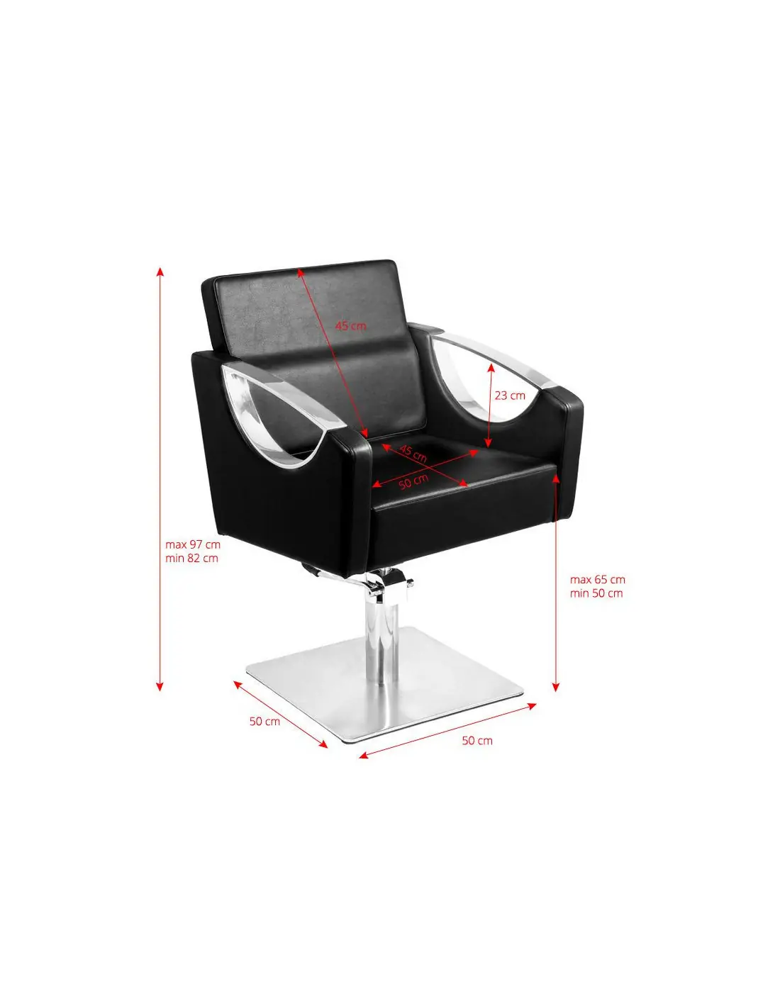 Sillón de peluquería talin negro 