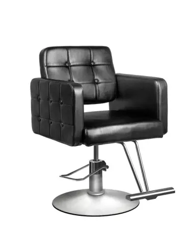 Friseurstuhl Calabria, quadratisch, schwarz {attributes}