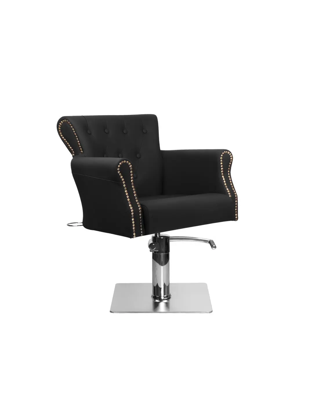 Sillón de peluquería acolchado alberto negro 