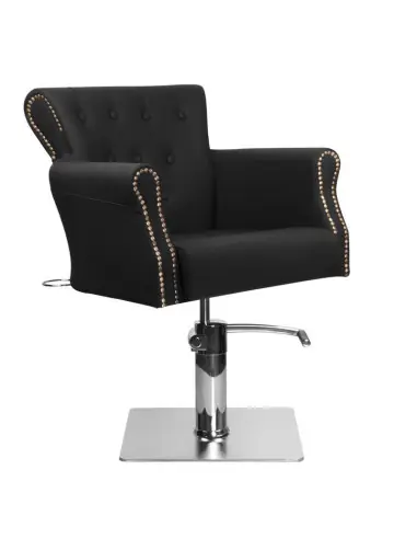 Sillón de peluquería acolchado alberto negro 