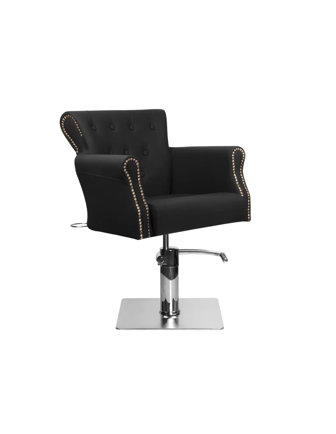 Sillón de peluquería acolchado alberto negro 
