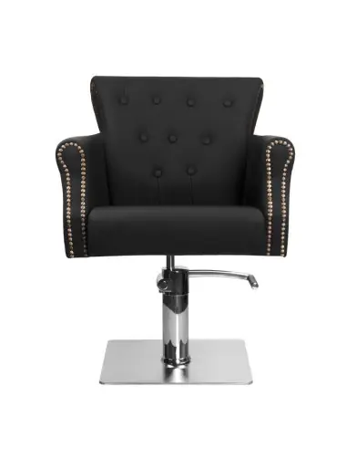 Sillón de peluquería acolchado alberto negro 