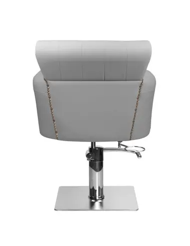 Sillón de peluquería acolchado alberto gris 