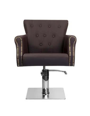 Sedia da parrucchiere marrone 