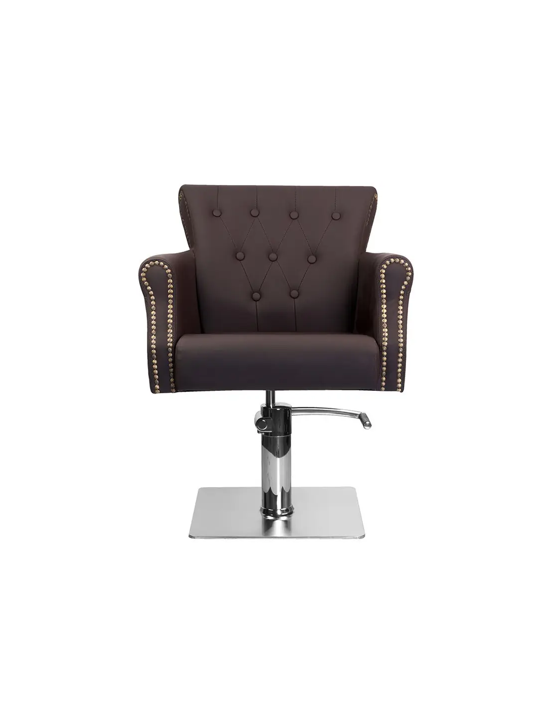 Sedia da parrucchiere marrone 
