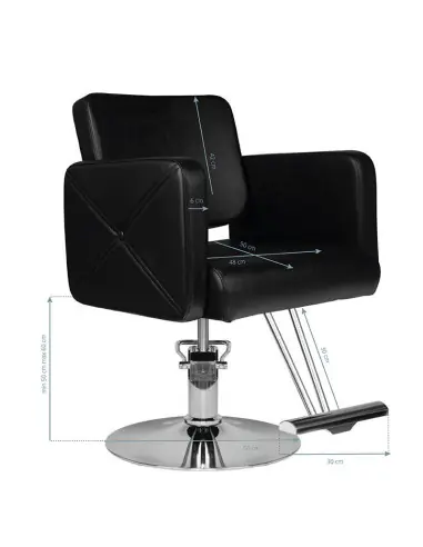 FAUTEUIL DE COIFFURE BRESCIA NOIR 