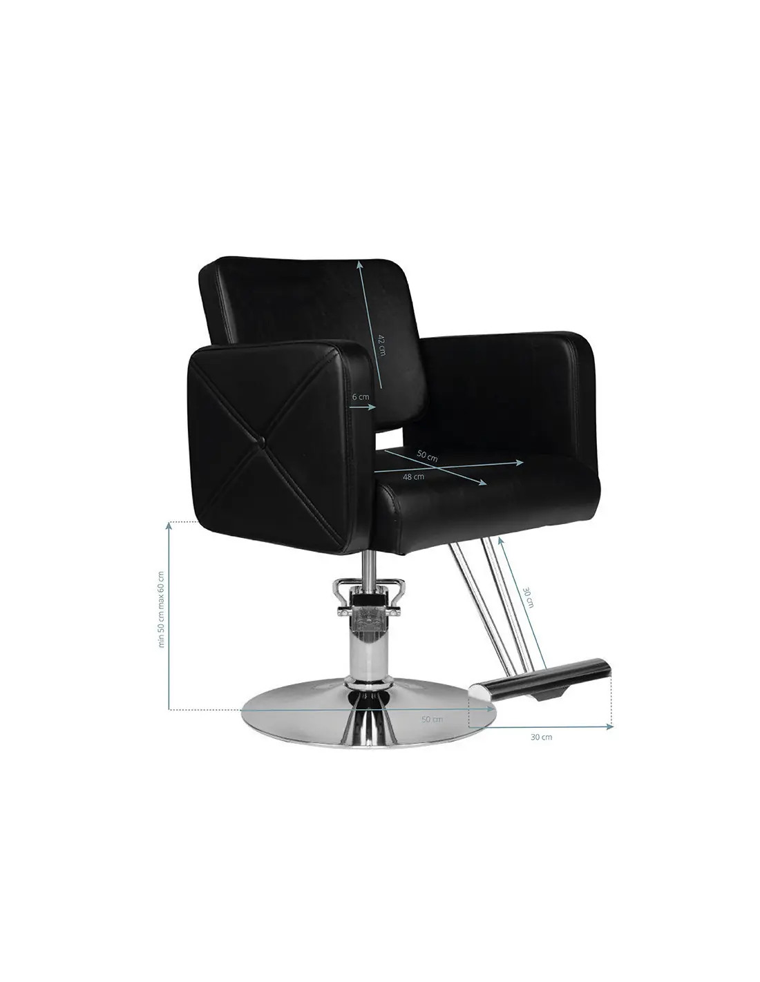 Fauteuil de coiffure brescia noir 