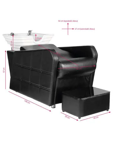 Arezzo black shampoo basin