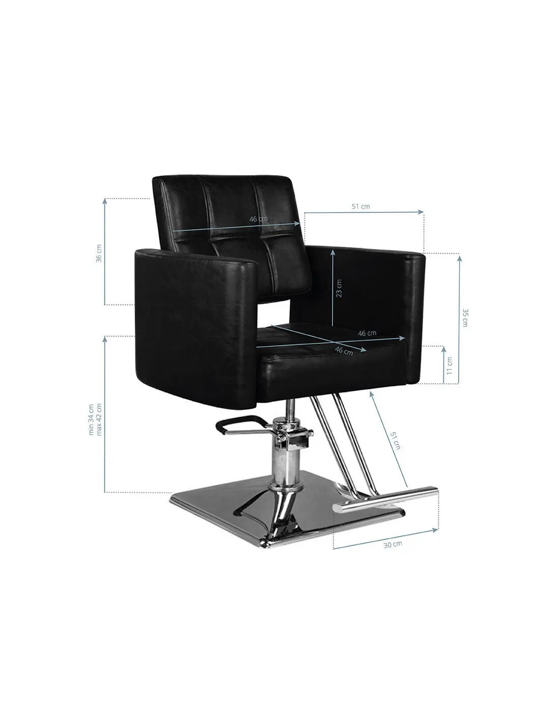 Sillón de peluquería negro 