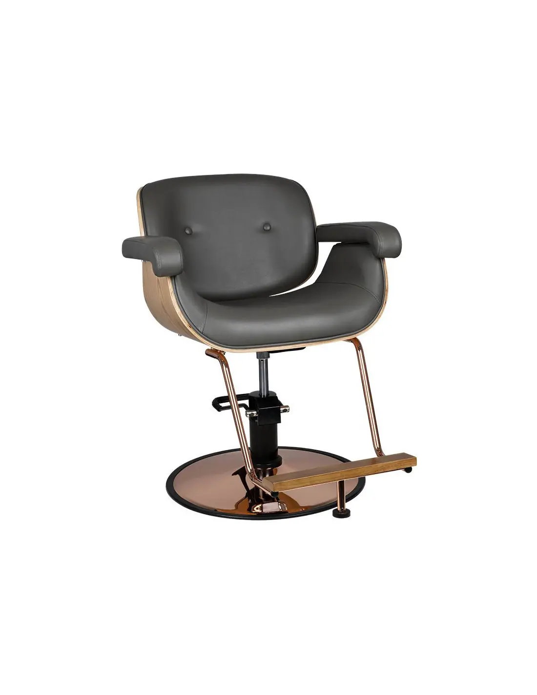 Tuluza black wooden hairdressing chair {attributes}