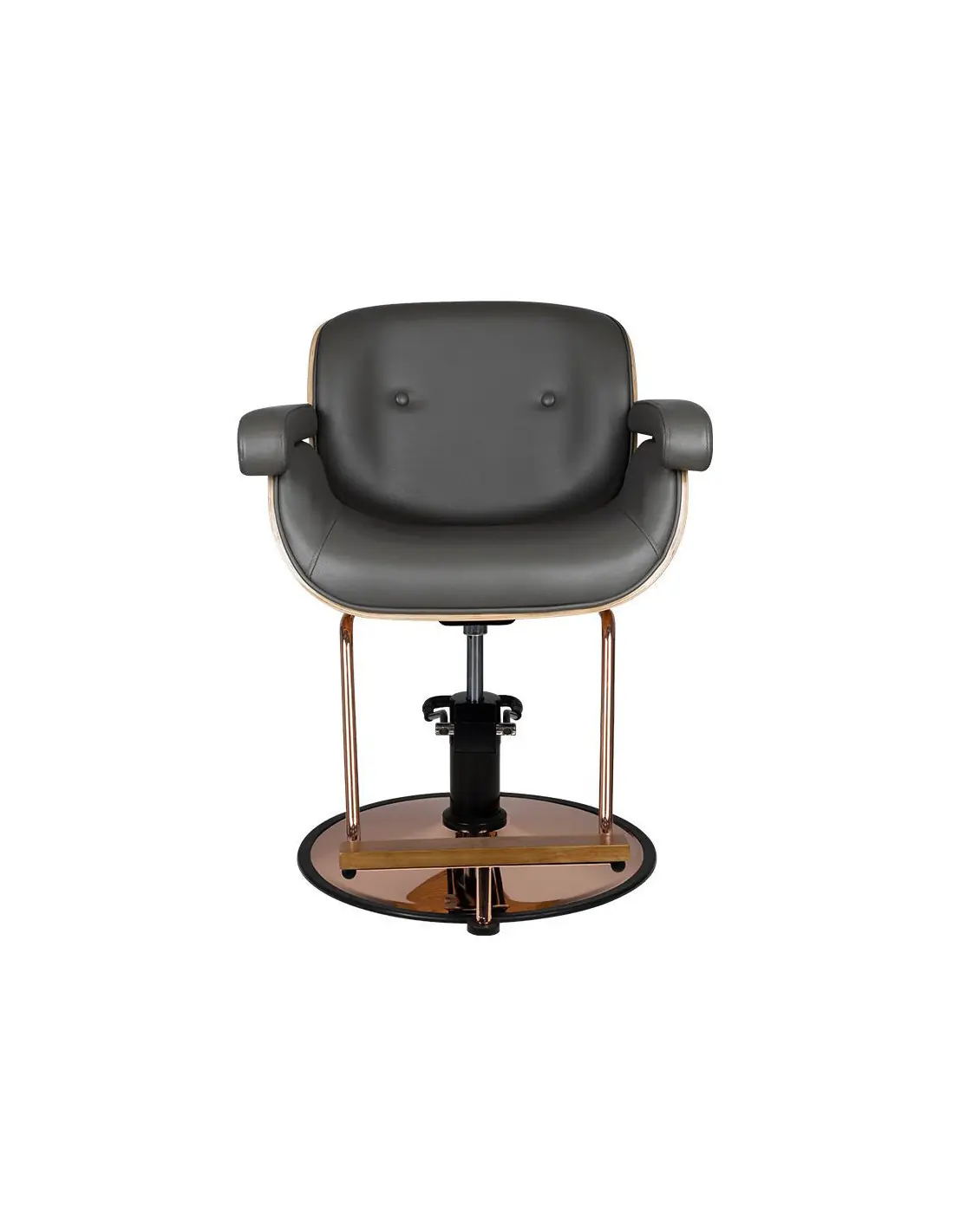 Tuluza black wooden hairdressing chair {attributes}