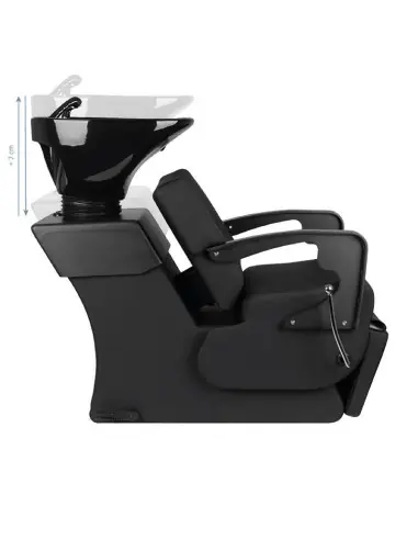 Gabbiano lavaggio parrucchiere C37 nero regolabile