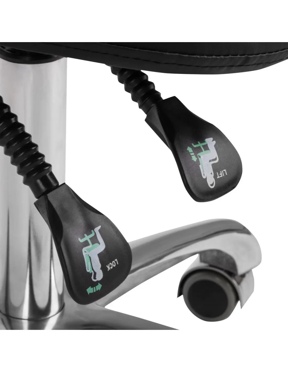 Giovanni 1025 black cosmetic stool