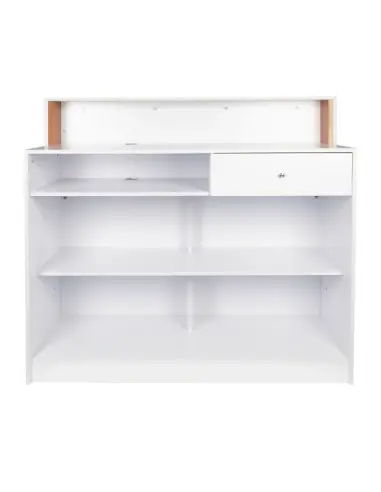 Comptoir bureau d'acceuil style chesterfield noir et blanc 