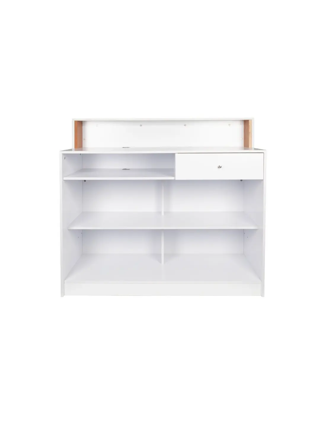 Comptoir bureau d'acceuil style chesterfield noir et blanc 