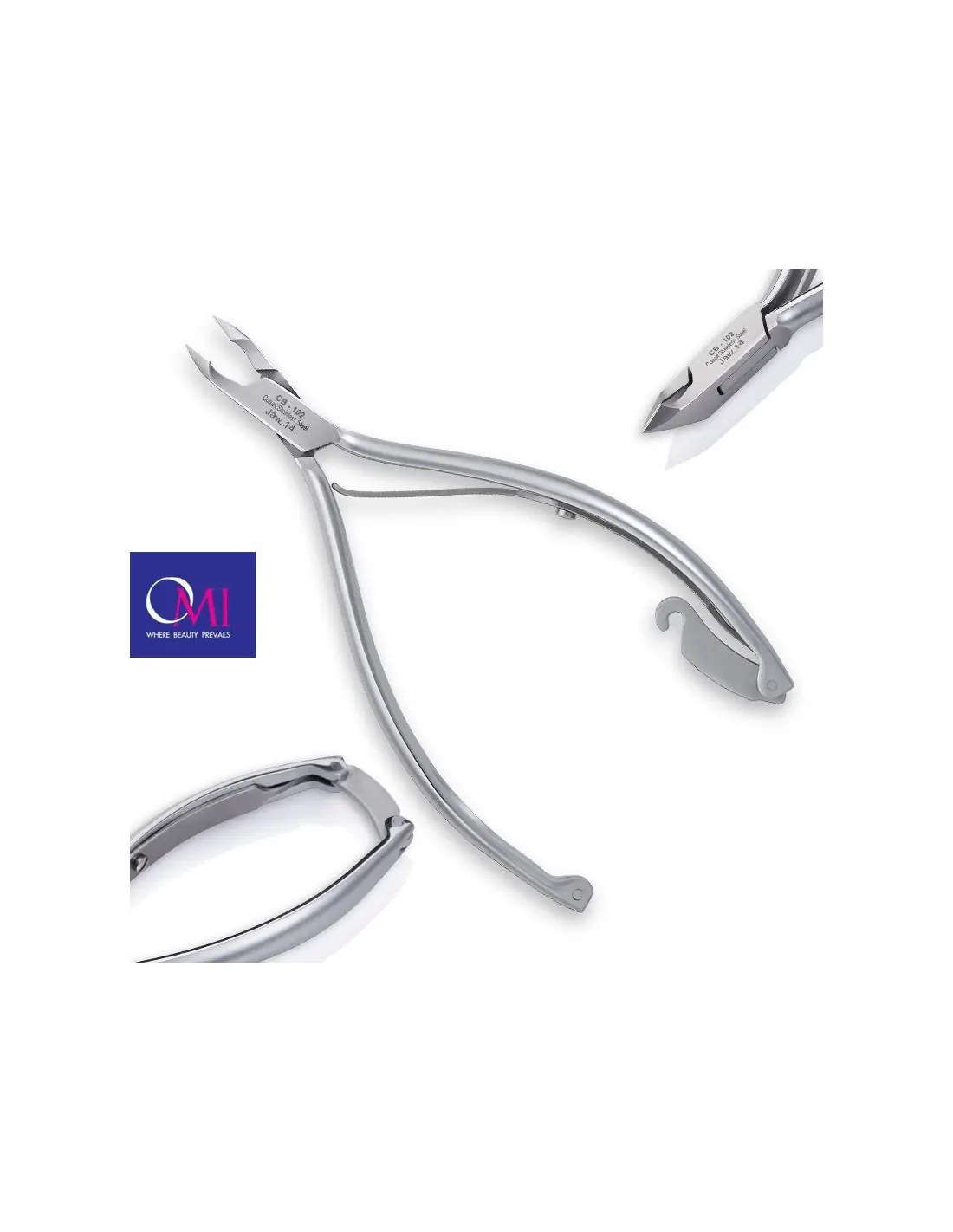 Alicate para cutículas Omi pro-line CB-102 mandíbula 12/4 mm junta de caja