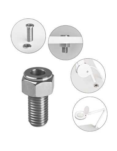 Porte-lampe loupe tube Inox 