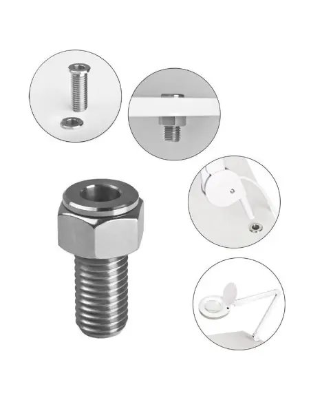 Portalámparas lupa tubo inox