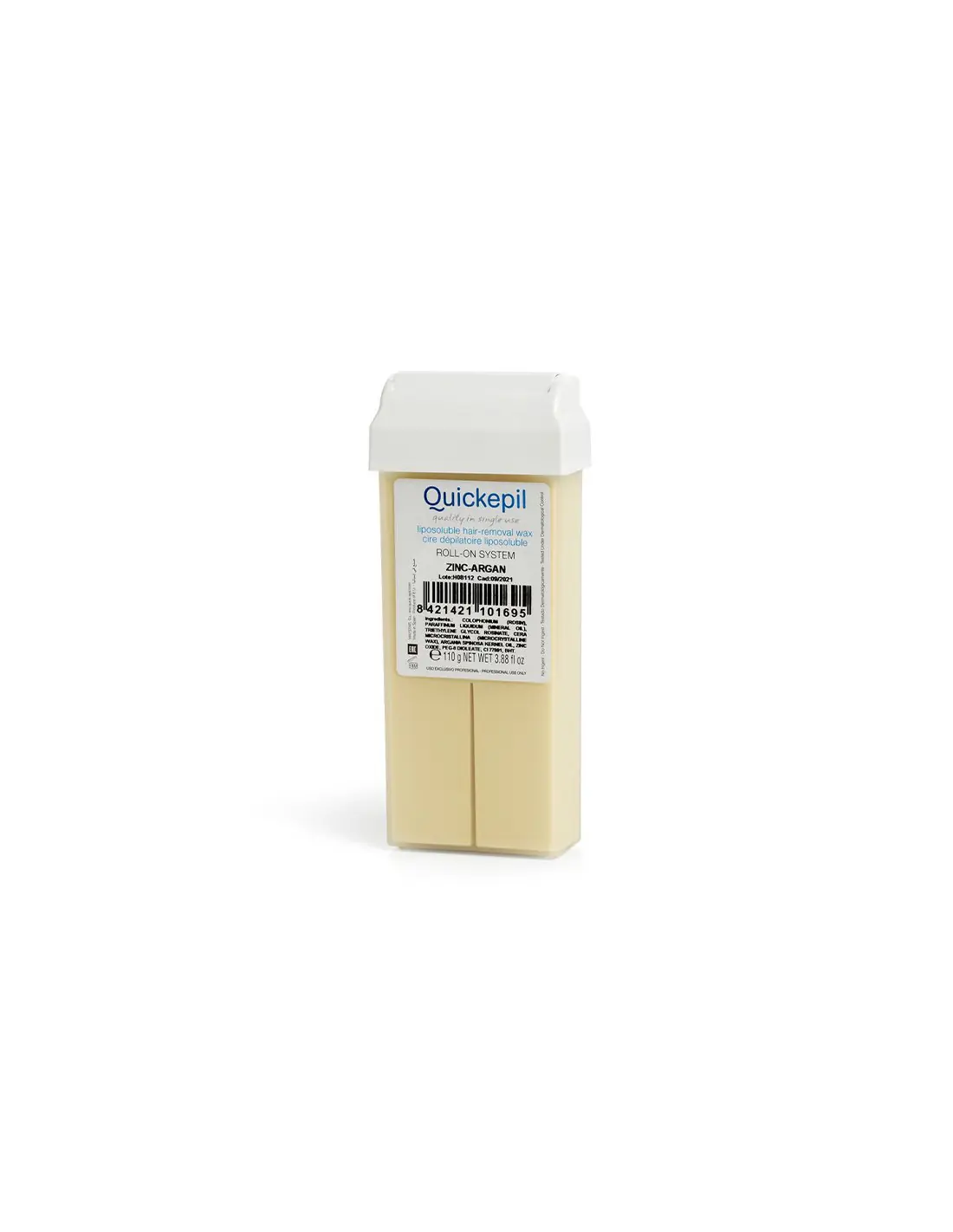 Quickepil Enthaarungswachsrolle Zink-Argan 110 g
