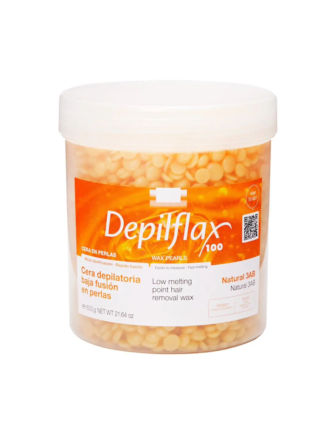 DEPILFLAX 100 WOSK TWARDY BEZPASKOWY DO DEPILACJI PEREŁKA 600G NATURALNY 