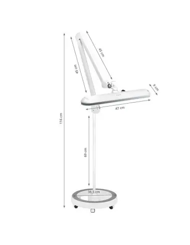Lampada da officina a LED Elegante 801-l con supporto regolabile intensità della luce bianca