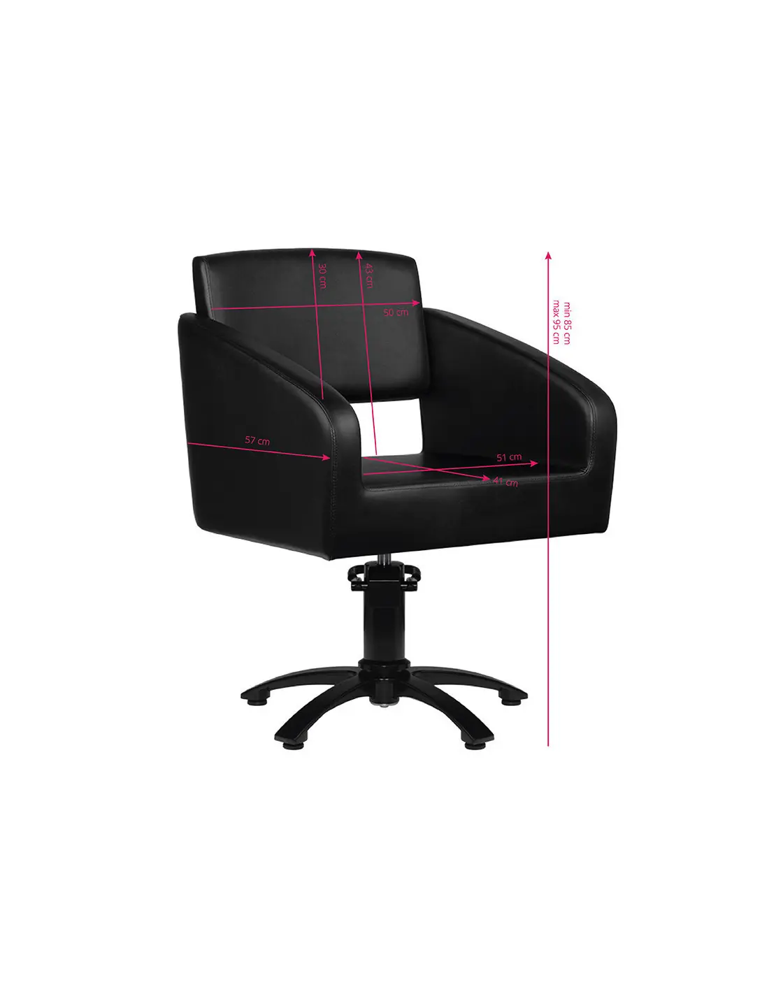 Fauteuil de coiffure gabbiano bergen noir {attributes}