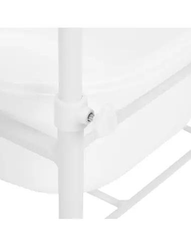 Tapis de pédicure blanc sur roulettes 