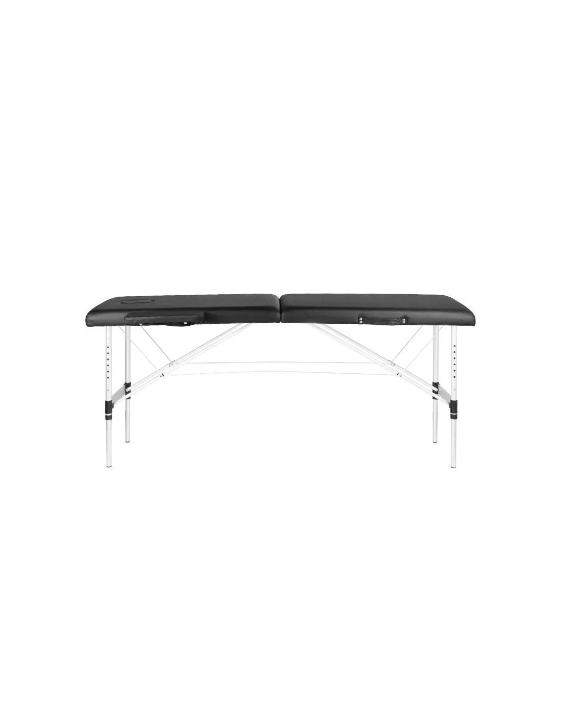 Table de massage pliante aluminium confort Activ Fizjo 2 segments noir 