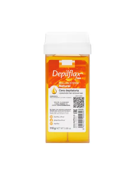 Depilflax 100 cera depilatoria rotolo naturale 110 g 