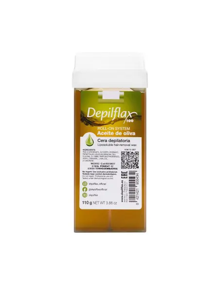 Depilflax 100 rouleau de cire à épiler olive 110 g 