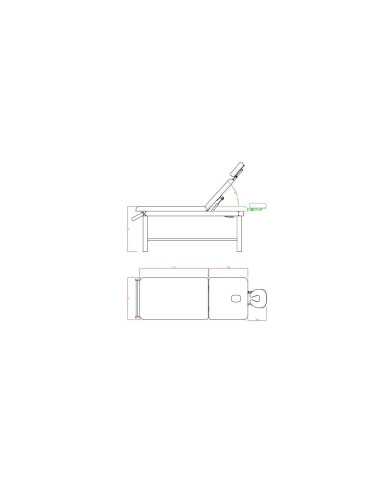 Table de Massage 2216.A26.DB Table massage fixe 2 plans bois couleur wengé