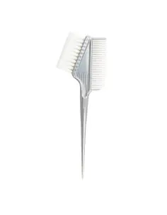 Brush for applying coloring with comb d-08 silver