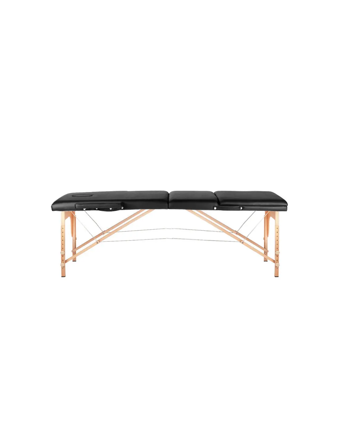 Table de massage pliante en bois 3 segments Comfort Activ Fizjo noir 