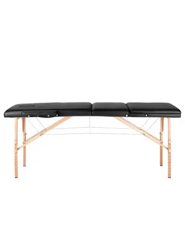 Table de massage pliante en bois 3 segments Comfort Activ Fizjo noir 