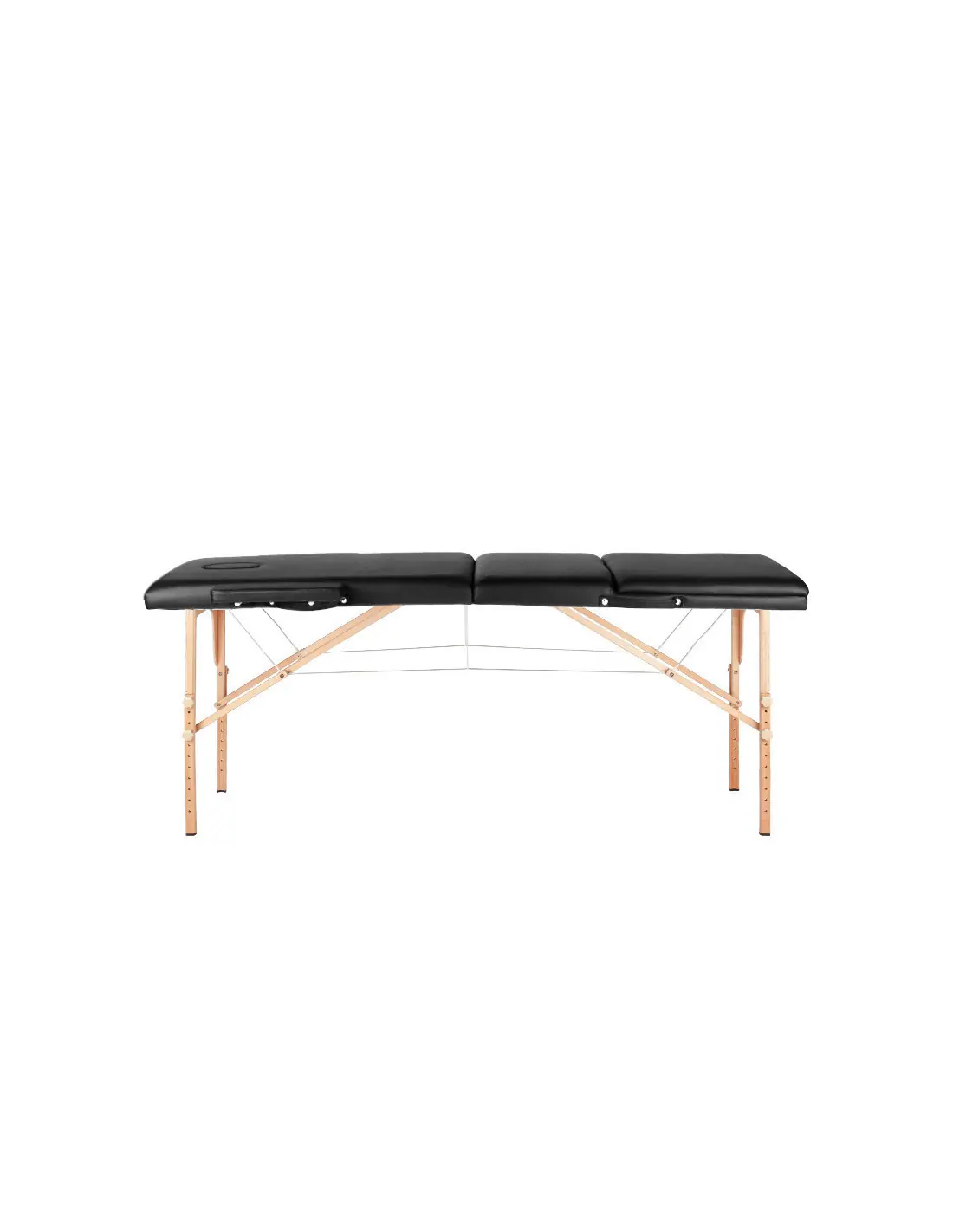 Table de massage pliante en bois 3 segments Comfort Activ Fizjo noir 