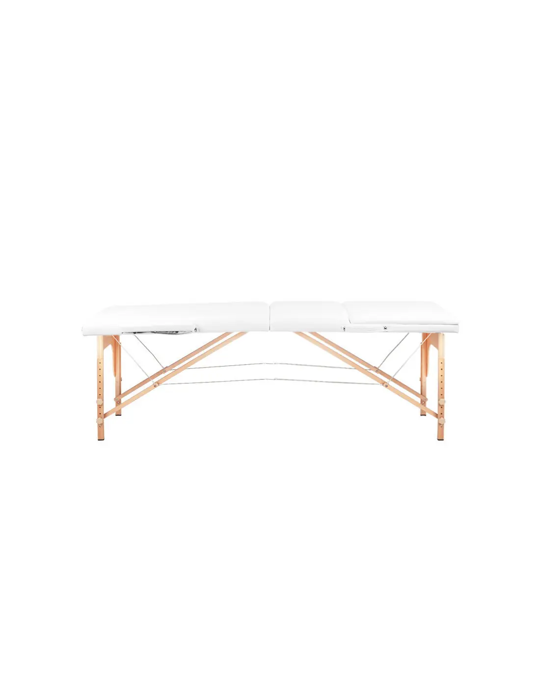 Table de massage pliante en bois 3 segments Comfort Activ Fizjo blanc 