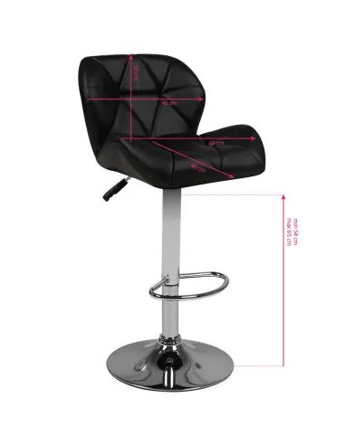 Hoker barowy M01 pikowany regulowany czarny 