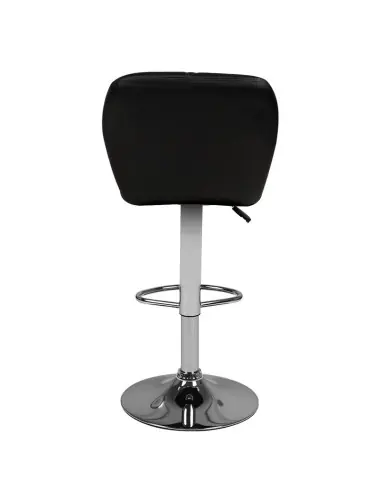 M06 Black Adjustable Padded Bar Stool