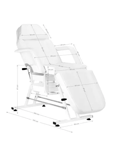Fauteuil cosmétique Sillon avec cuvettes blanc 