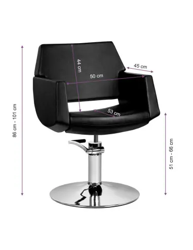 Gabbiano Santiago black hairdressing chair {attributes}