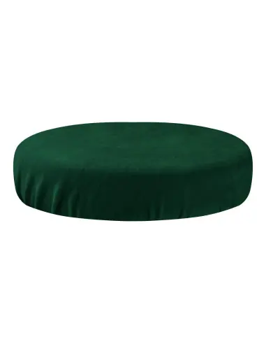 Housse de tabouret en velours vert bouteille 