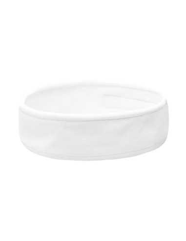 Bandeau cosmétique en velours blanc 